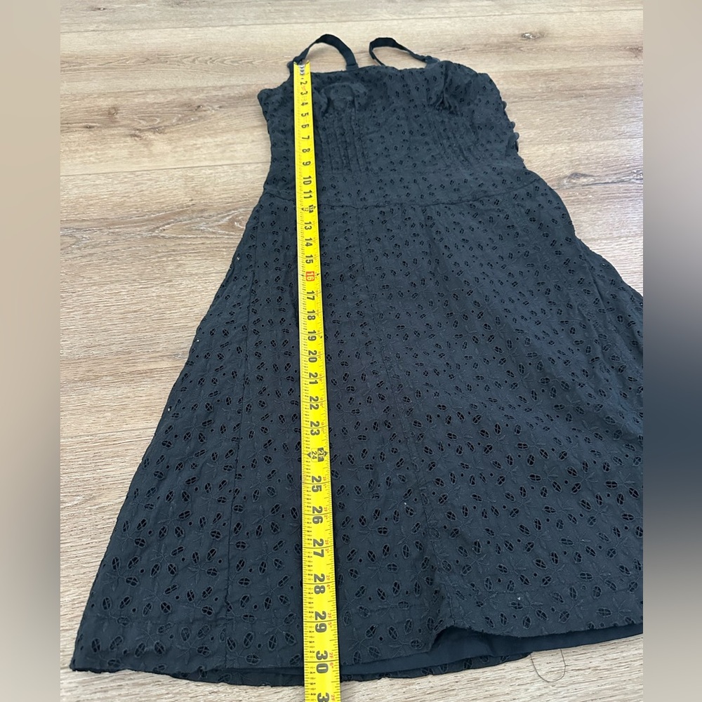 Luella 100 percent cotton Black Eyelet Zipper Back dress 5 - Picture 9 of 11